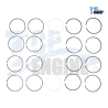 ANILLO PISTON NS TSURU II 84-88 E16 8V STD 10337X HAS 6151 TOP ENGINE,1
