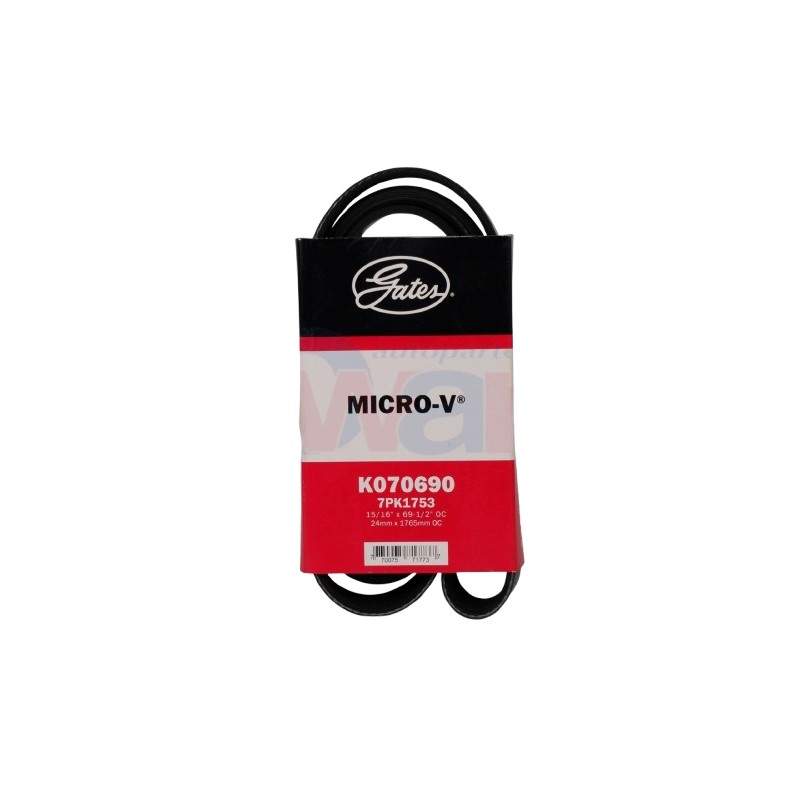 BANDA MICRO-V GATES SENTRA 2L L4 07-08 , 07-11 FORD TEMPO 2.3L L4 84-87 TOPAZ 2.3L L4 84-87 INTERNATIONAL 5500I 03-04 5600I 03-0