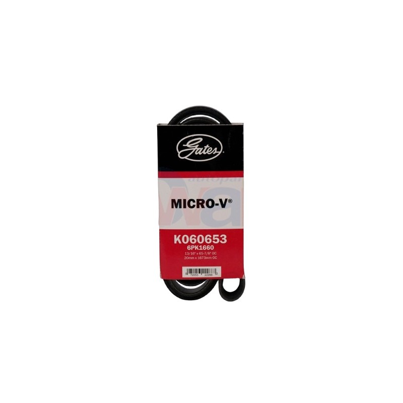 BANDA MICRO-V GATES TRUCK S10 - PICKUP 94-97 PEUGEOT 306 1.8L L4 99-04 RENAULT CLIO SPORT 2L L4 03-06 VOLKSWAGEN JETTA 1.9L L4 0