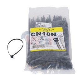 ABRAZADERA PLASTIC 7" 18CM NGRA TY525IN 100PZ,CINCHO DE PLASTICO