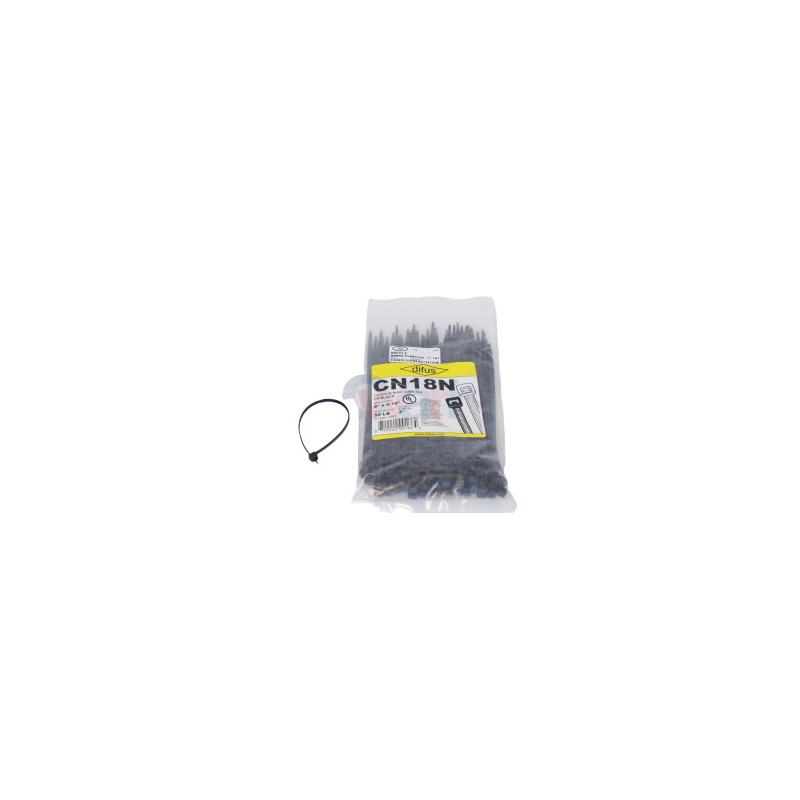 ABRAZADERA PLASTIC 7" 18CM NGRA TY525IN 100PZ,CINCHO DE PLASTICO