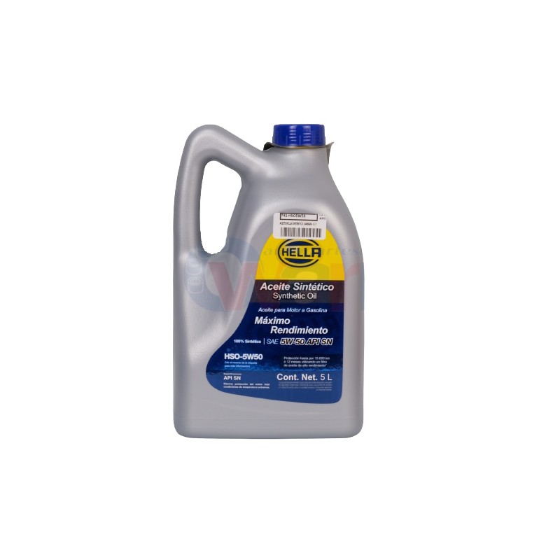 ACEITE SINTENTICO 5W50 GARRAFA 5 LITRO,5W50